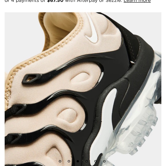 NWOT Mens Size 7.5 NIKE AIR VAPORMAX PLUS RATTAN / WHITE - Picture 3 of 7